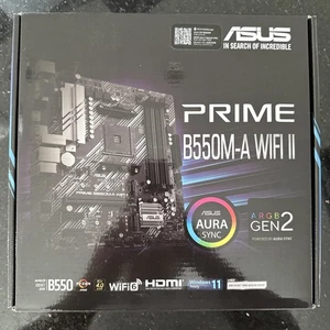 Placa madre ASUS Prime B550M-A WiFi II AMD Micro ATX con PCIe 4.0, WiFi 6 - Imagen 1 de 4
