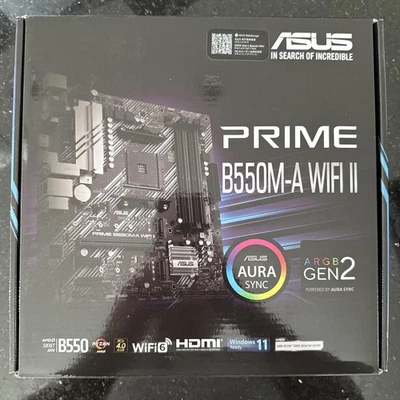 ASUS Prime B550M-A WiFi II AMD Micro ATX Motherboard with PCIe 4.0, WiFi 6 - Image 1 of 4