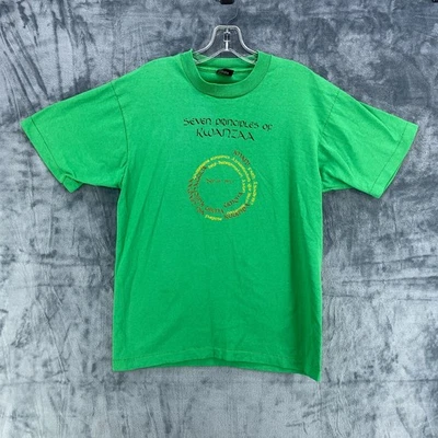 Camiseta De Colección Kwanzaa Afroamericana Vacaciones Adulto L Verde Hecha en EE. UU. DEFECTUOSA Foto 1 de 4