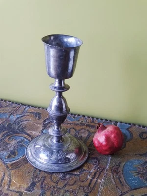 Calice en étain, marque Cassaignard Cadet à Toulouse, XIXème - Photo 1/4