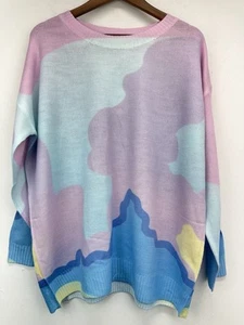 Davi & Dani size Large Women’s Multicolor Pastel Lightweight Sweater NWT - Picture 1 of 6