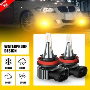 2X H11/H8 LED Fog Light Bulbs Lamp 100W For Lexus IS250 2011-2015 Golden Yellow - Picture 1 of 13