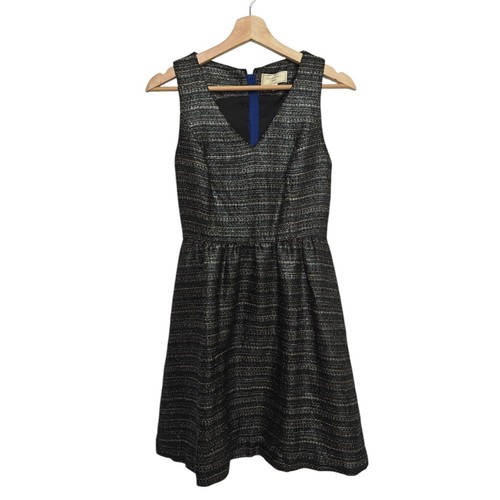 VETEMENTS Abito donna Anthropologie Moulinette Soeurs Glissade tweed metallizzato taglia 2