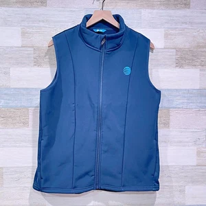 AT&T Employee Performance Fleece Full Zip Weste Jacke blau Stehkragen Herren Large - Bild 1 von 5
