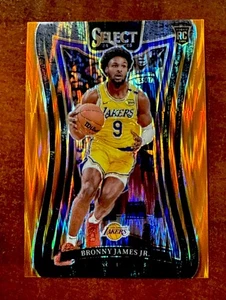 2024-25 Select Bronny James Rookie Mezzanine Level Orange Flash LA Lakers RC - Imagen 1 de 2