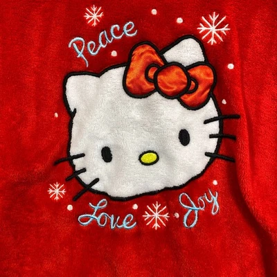 Top de pijama Hello Kitty para mujer XL ropa de dormir rojo pulóver polar Foto 1 de 4