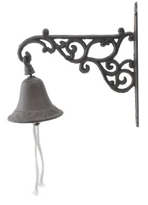 Cast Iron Dinner Bell Ornate Vine Doorbell Porch Deck Decor - Picture 1 of 1