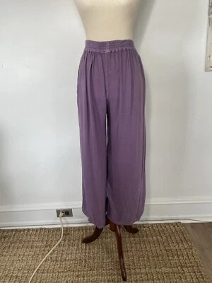Vintage Purple Cotton Palazzo Pants  - Image 1 of 4