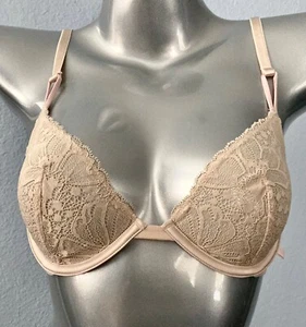 Victorias Secret New Sexy Underwire Unlined Lace Champange Demi Bra - Picture 1 of 4