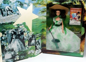Scarlett O'Hare Barbie # 12997 green BBQ dress Hollywood Gone with the Wind - Picture 1 of 7