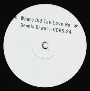DENNIS BROWN Where Did All The Love Go Vinyl Record 12 Inch Black Scorpio Reggae - Picture 1 of 2