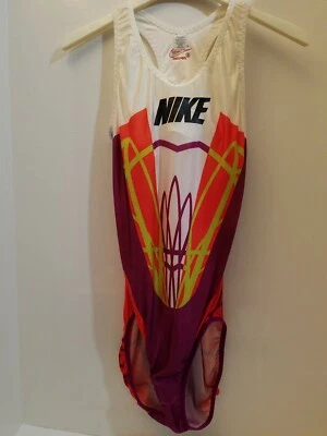 NIKE TRACK FIELD SINGLET Triatlón TRAJE DE VELOCIDAD MUJER GRANDE HECHO EN EE. UU. MWT RARO Foto 1 de 4