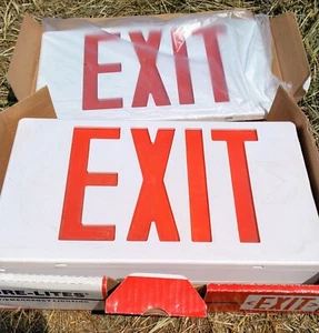 SURE-LITES Exit Sign Light Snap Together CCX Contractors Choice Cooper weiß rot - Bild 1 von 12