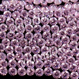 Lote de 20 piezas de piedras preciosas sueltas redondas de zafiro rosa Montana certificado natural de 1,20 mm - Imagen 1 de 9