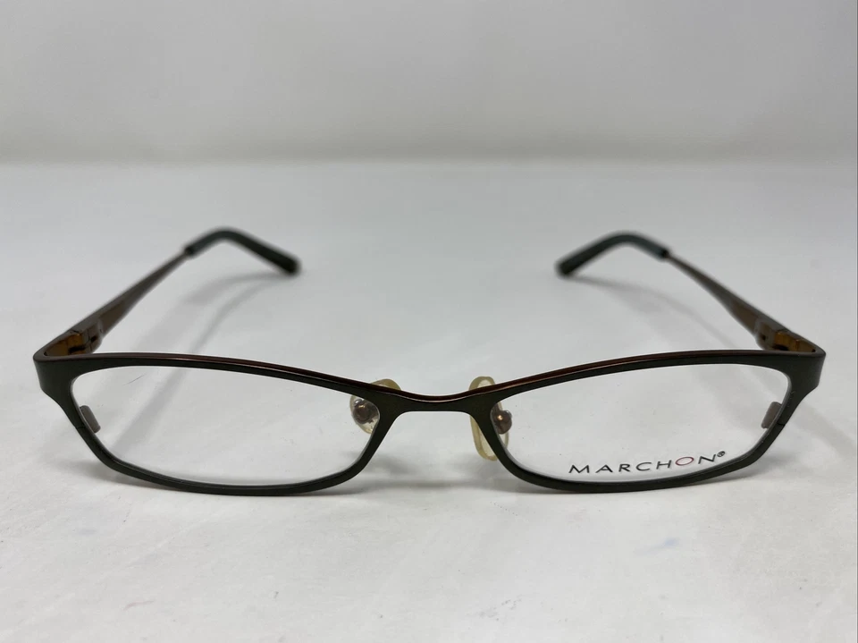 Marco de gafas de borde completo de metal marrón/verde Marchon M200 307 48-15-130 Q301 Foto 1 de 4
