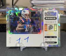2022 Contenders Tyquan Thornton Rookie Ticket Variation Auto Cracked Ice /22 RC