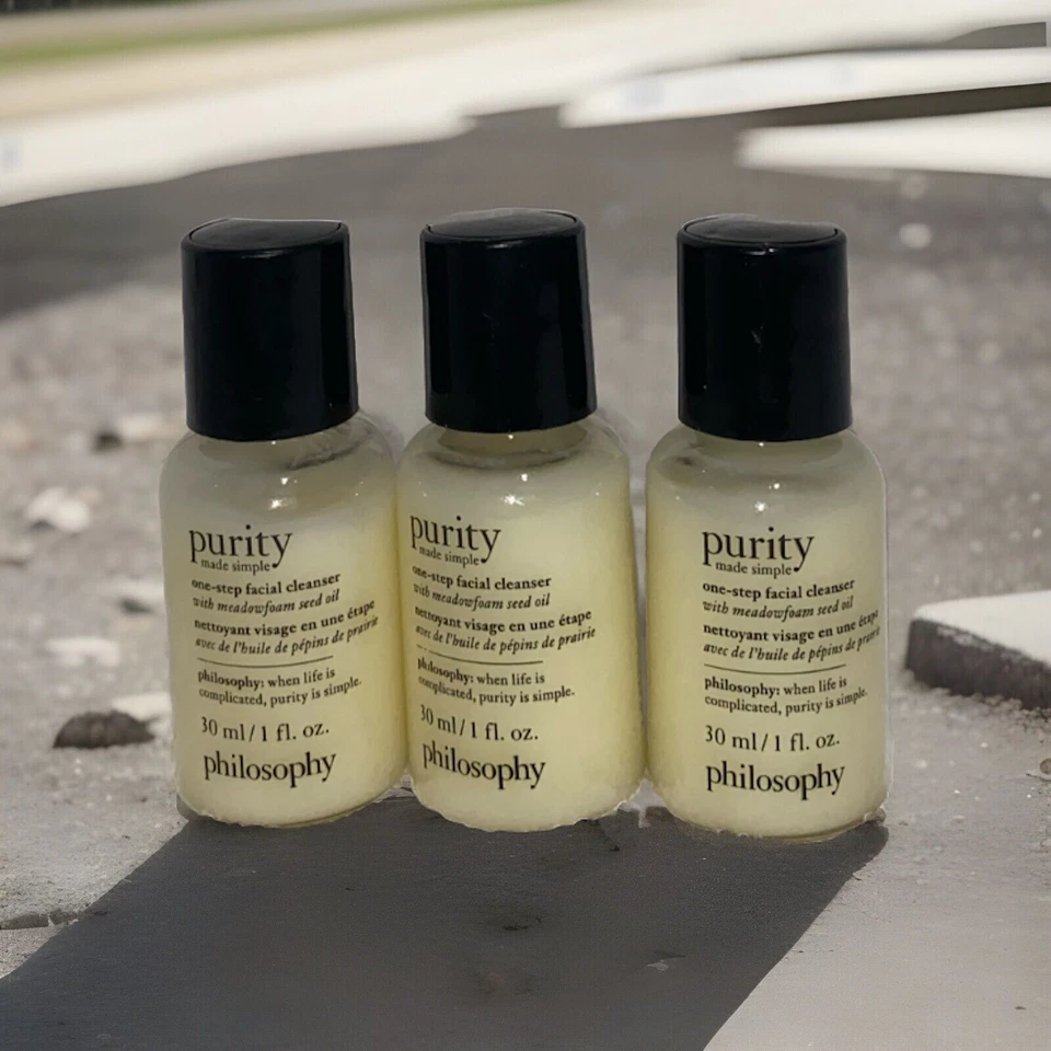 3 X Philosophy Purity Made Simple одноэтапное очищающее средство для лица 1 унц новое без коробки - Изображение 1 из 1