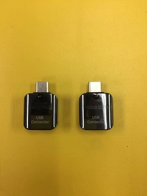 Lote 2x OEM Negro Samsung OTG Adaptador USB Tipo-A a USB Tipo-C Conector S8 S8+ Foto 1 de 4