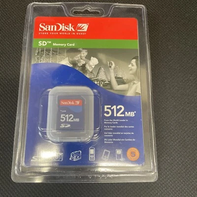 QTY=1 SD CARD SANDISK 512MB  (U.S. Seller) - Image 1 of 2