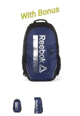 Новый рюкзак Reebok Trainer синий/серебристый/черный с бонусом - Изображение 1 из 4