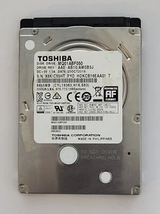 MQ01ABF050, HDKCB16EAA01 T, AB10/AM0B3J, 20 OCT 2016,Toshiba 500Gb 2.5" SATA HDD - Picture 1 of 2