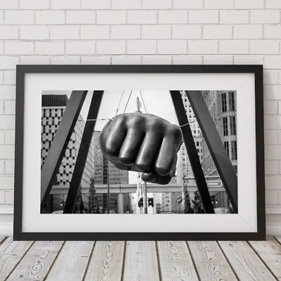 Joe Louis Fist Printed Photo, Downtown Detroit Photography Wall Art - Image 1 of 4