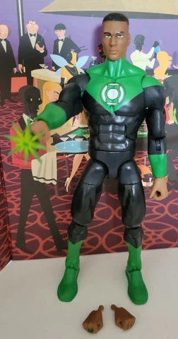DC MULTIVERSE JOHN STEWART from  COLLECT & CONNECT NINJA BATMAN wave 6" No BAF Cover