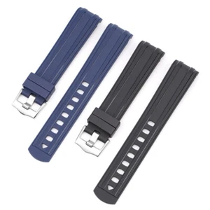 For 20mm 22mm OMEGA SeaMaster 300 Rubber Strap Watch Band Buckle - Picture 1 of 14