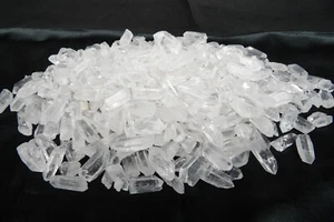 Mini Grid Crystals 12-15g 8-10 Tiny Micro Quartz Points, Small Lemurian Seeds UK - Foto 1 di 10