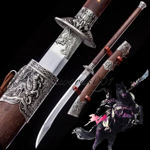 Chinese Kung Fu Long Handle Sword Dao Carbon Steel Knight Broadsword Machete - Picture 1 of 13