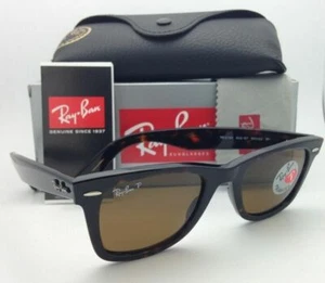 Nuevas gafas de sol polarizadas Ray-Ban RB 2140 902/57 50-22 WAYFARER Tortoise w / Brown - Imagen 1 de 12