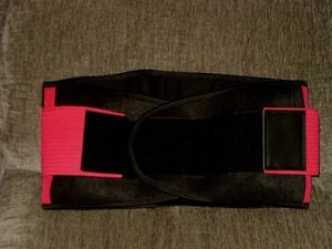 Women's Back Brace Black and Hot Pink Size XL Neoprene Adjustable New - Picture 1 of 2