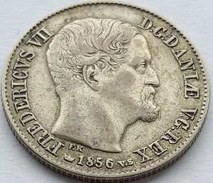 1856 Denmark 16 skilling silver coin - Picture 1 of 2