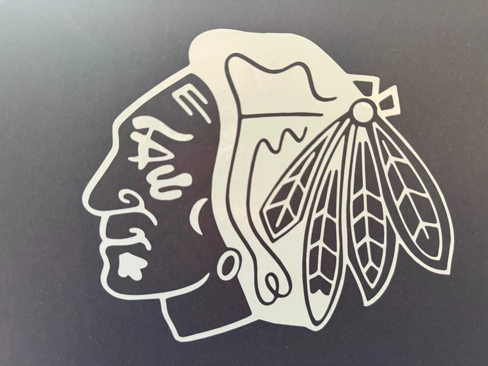 Calcomanía adhesiva vinilo hockey nhl chicago blackhawks Foto 1 de 1