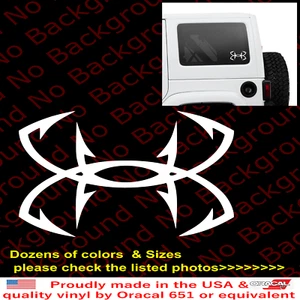 Fishing Hooks Vinyl Die Cut Decal Fits Under Armor Accessories Car Windows SP013 - Picture 1 of 8