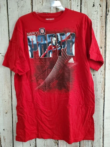 LZ Men's Large ADIDAS MLS Chicago Fire Marco Pappa Go To Tee T-Shirt Shirt T New Cover