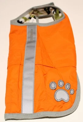 Dog Jacket Coat Clothes Reversible Reflective Fleece Lined 10" Length - Image 1 of 4