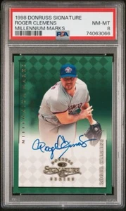 1998 Donruss Signature Millennium Marks Roger Clemens #312/1000 SP PSA 8 Only 4! - Picture 1 of 2