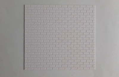 plaque de modélisme mur imitation parpaing en relief à coller 1/43 décor diorama