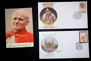 pope john paul ii post card & first day covers - Picture 1 of 7
