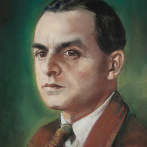 Ernst Dietsch retrato masculino Heinrich Wölfel firmado dibujo pastel siglo XX - Imagen 1 de 3