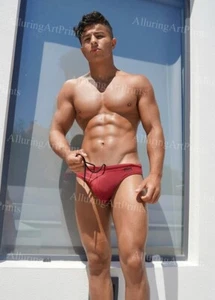 Impresión fotográfica modelo masculino desnudo musculoso guapo sin camisa trozo peludo abdominales -MM880 - Imagen 1 de 1