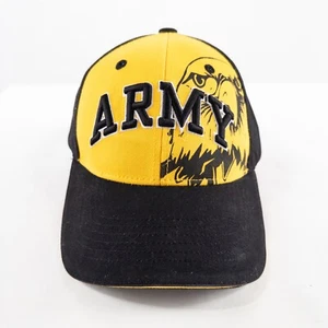 ML Caps US ARMY Hat Ball Cap Black Yellow Eagle Strapback Casual Adjustable - Picture 1 of 7