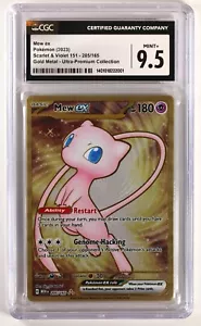 Pokemon TCG Mew ex - 205/165 Scarlet & Violet 151 Metal Card - CGC 9.5 - Picture 1 of 2