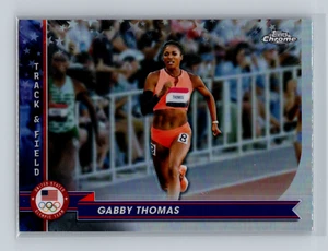 2024 Topps Chrome U.S. Olympics & Paralympics Refractor Gabby Thomas #141 - Bild 1 von 2