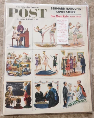 1960 OCTOBER 1 THE SATURDAY EVENING POST MAGAZINE - Illustrated Foldout Cover - Image 1 of 4