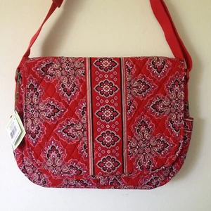 VERA BRADLEY MESSENGER IN FRANKLY SCARLET - NWT - Picture 1 of 3