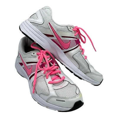 NIKE Mujer Talla 8.5 DART 10 Malla Zapatos para Correr Blanco Rosa 580427-100 Foto 1 de 4