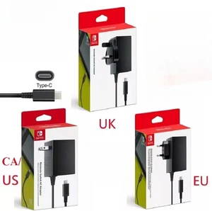 Nuevo Cargador de enchufe de alimentación de CA oficial para consola Nintendo Switch CA UK EU AUS enchufes - Imagen 1 de 11