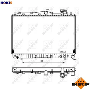 RADIATOR ENGINE COOLING 53259 FOR G4CM 1.8L G4CP-DM/D 2.0L 4cyl G6AT 3.0L 6cyl - Picture 1 of 9